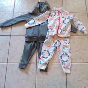 Toddler Boy Girl Two - 2pc Nike SweatSuits Sizes 2T & 3T 4 Pieces Swoosh